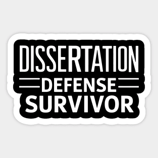 dissertation defence Survivor Sticker